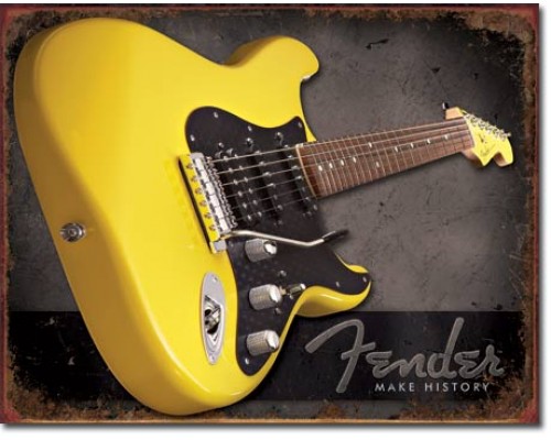Enseigne Fender en métal  / Make History